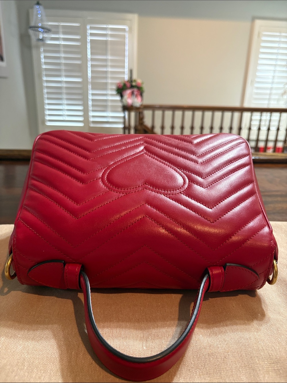 GUCCI GG Marmont Small Matelasśe Top Handle/Crossbody Bag - Picture 10 of 17